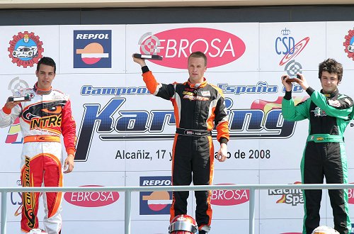 Danny Bleek op podium